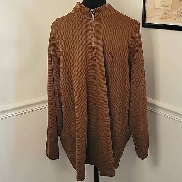 Tommy Bahama Other - Tommy Bahama Quarter Zip Pullover Brown Mens XXL